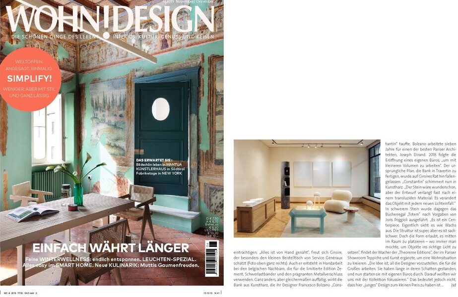 WOHN! DESIGN - ALLEMAGNE - 2019